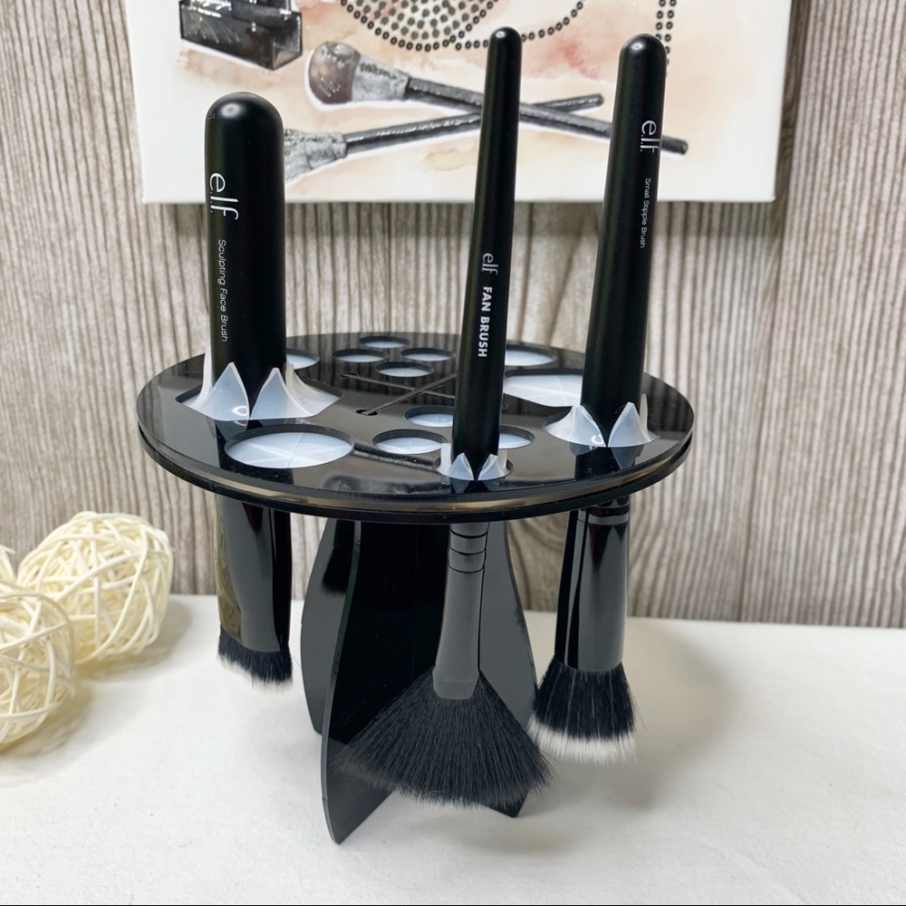 NWT 4pc Make-Up Brush & Drying Rack Set